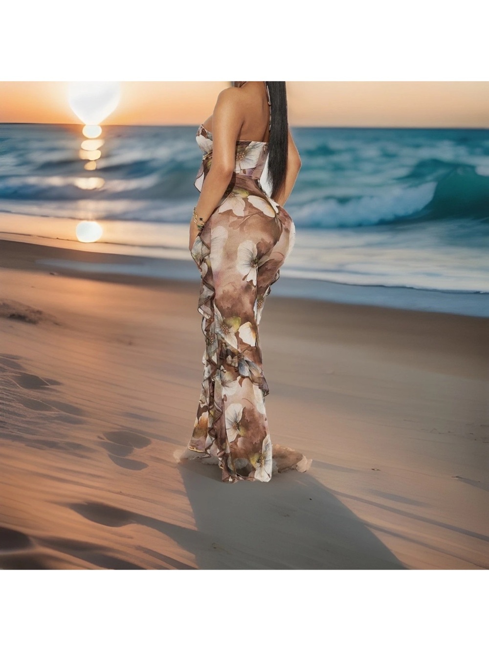 NWT Fashion Nova Women’s Jumpsuit/jumper pants halter size 1X New Sandals Size 9 - Picture 5 of 13